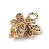 Rack Plating Brass Micro Pave Cubic Zirconia Pendants KK-C019-13G-01-3