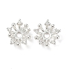 Brass Micro Pave Clear Cubic Zirconia Bead Caps KK-U045-05S-1