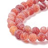 Natural & Dyed Crackle Agate Bead Strands G-T056-8mm-05-5