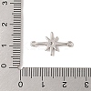 Rack Plating Brass Pave Clear Cubic Zirconia Connector Charms KK-Z047-09P-RS-3