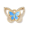 Rack Plating Brass Micro Pave Clear Cubic Zirconia Pendants KK-A224-13G-05-1