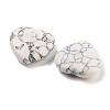 Heart Synthetic Howlite Palm Stones G-C134-06A-05-2