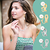 20Pcs 2 Colors 304 Stainless Steel Clip-on Earring Findings with Imitation Pearl Plastic Beaded STAS-UN0054-72-6