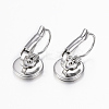 Tarnish Resistant 304 Stainless Steel Leverback Earring Findings X-STAS-H423-04P-2