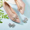 4Pcs 2 Colors Bowknot Alloy Rhinestone Shoe Decoration FIND-GO0002-34-4