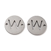 Non-Tarnish 201 Stainless Steel Hollow Flat Round Links FIND-R149-03W-P-1