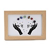 Hand Pattern Gemstone Chakra Picture Frame Stand DJEW-F021-07-1