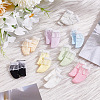 18 Pairs 9 Colors Cloth Doll Lace Short Socks AJEW-GO0001-92-5