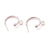 304 Stainless Steel Half Hoop Earrings STAS-Z028-B01-RG-1