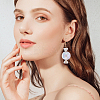 2 Pairs 2 Colors Lace Inside Glass Candy Ball Dangle Earrings EJEW-FI0001-15-6