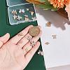 18Pcs 9 Styles Brass Pave Clear Cubic Zirconia Pendants KK-GA0001-30-3