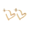 Ion Plating(IP) 304 Stainless Steel Stud Earring for Women EJEW-F287-01G-1