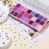 Purple Series 600G 24 Colors Glass Seed Beads SEED-JP0008-06-4mm-5