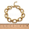 304 Stainless Steel Oval Link Chain Bracelets for Women LS-BJEW-R021-09G-5