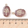 Natural Strawberry Quartz Oval Pendants G-C102-07G-04-3