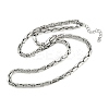 304 Stainless Steel Link Chain Necklaces for Women Men NJEW-Z093-02P-4