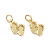 Flip Flops Rack Plating Brass Charms KK-G512-18G-1