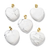 Natural Howlite Pendants G-G956-B28-G-1