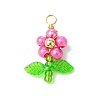 10Pcs 10 Colors Pearlized Glass Pearl Pendants PALLOY-JF03388-3