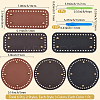 6Pcs 6 Styles Rectangle and Round PU Leather Knitting Crochet Bags Nail Bottom Shaper Pad DIY-CL0002-18-2