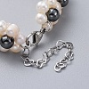 Non-Magnetic Synthetic Hematite Beads Bracelets BJEW-JB04605-4