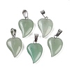 Natural Green Aventurine Heart Pendants G-H073-03P-04-1
