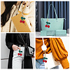 6Pcs Cherry Wool Knitting Pendant Decorations HJEW-CP0001-18G-5
