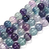 Natural Fluorite Beads Strands G-L634-B04-8mm-2