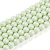 Baking Paint Pearlized Glass Pearl Bead Strands HY-N002-4mm-B02-2