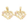 Real 18K Gold Plated Brass  Pendants KK-J042-43G-M-1