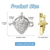 4Pcs 2 Colors Brass Pave Cubic Zirconia Fruit Connector Charms KK-FS0001-73C-4