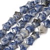 Natural Blue Spot Jasper Star Beads Strands G-Z080-A06-2