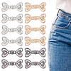 12Pcs 3 Colors Heart Shape Alloy Adjustable Jean Button Pins FIND-DR0001-88-1
