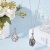2Pcs 304 Stainless Steel Macrame Pouch Necklace Making for Gemstone Nuggets NJEW-BBC0001-27B-4