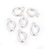 Silver Color Plated Alloy Letter Pendants PALLOY-P097-04-O-2