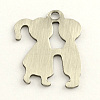 Tarnish Resistant Valentines Day Gifts Ideas 201 Stainless Steel Lover Stamping Blank Tag Pendants LS-STAS-S031-15-2