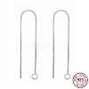 Anti-Tarnish Rhodium Plated 925 Sterling Silver Ear Stud Findings STER-G022-04P-5