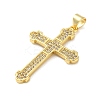 Brass Micro Micro Pave Clear Cubic Zirconia Pendants KK-A212-01E-G-2