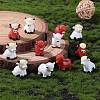 20Pcs 4 Styles Resin Yak Figurines CRES-SZ0001-44-5