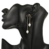 304 Stainless Steel & Natural Cultured Freshwater Pearl Dangle Earrings EJEW-JE07380-2