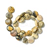 Flat Round Natural Crazy Lace Agate Beads Strands G-S110-05-4