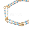 Glass Seed Beads Link Bracelets BJEW-MZ00148-02-3