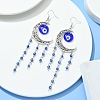 Tibetan Style Alloy Crescent Moon Chandelier Earrings EJEW-JE05515-2