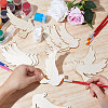 Animal Theme Unfinished Blank Wooden Pendants Set for Painting Arts WOOD-WH0124-26D-3