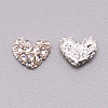Alloy Heart Cabochons LS-MRMJ-WH0078-12-1