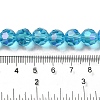 Electroplate Transparent Glass Beads Strands EGLA-A035-T10mm-L08-4