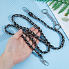 1Pc Black PU Leather Alloy Purse Chains FIND-HS0001-91P-3
