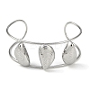 304 Stainless Steel Wide Hollow Textured Opaen Cuff Bangles BJEW-Q348-07P-03-2