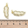 Brass Micro Pave Clear Cubic Zirconia Pendants KK-L213-040G-3