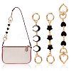 3Pcs 3 Styles Moon Star Heart Alloy Enamel Link Bag Extension Chains AJEW-GA0008-26B-1